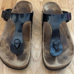 Gizeh Birko-Flor Patent Birkenstocks